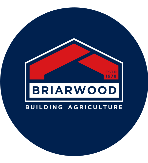 Briarwood agricultural buildings logo in a circle