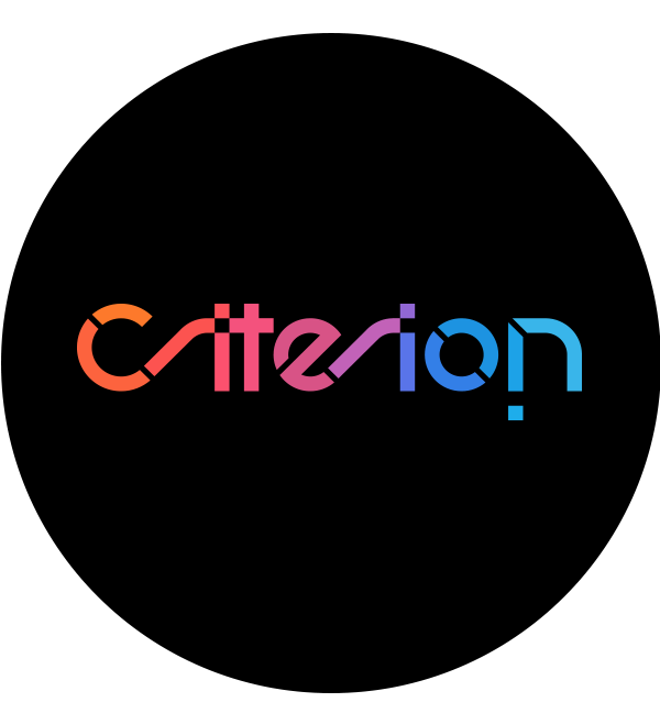 Criterion Computer games studio logo in a circle