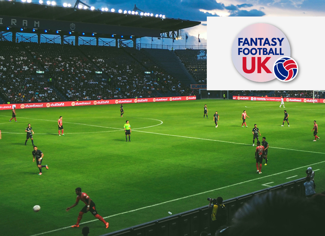 Fantasy Football UK logo in a white box over an image of a football match in Thailand